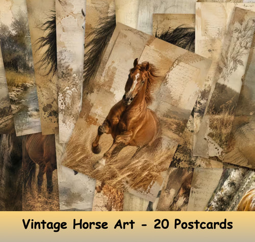 Vintage horse art - horse,