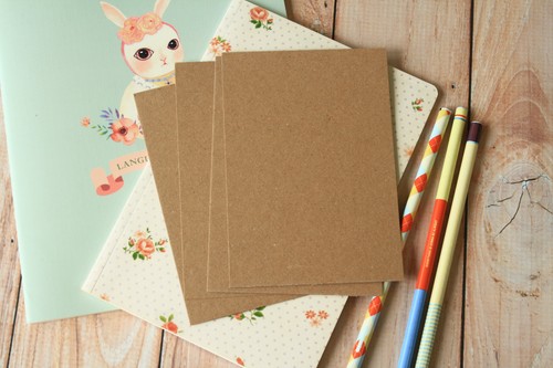 Kraft brown postcards 20pc - postcards, eco