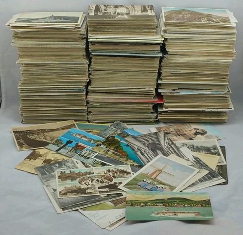 Old vintage postcards - old,
