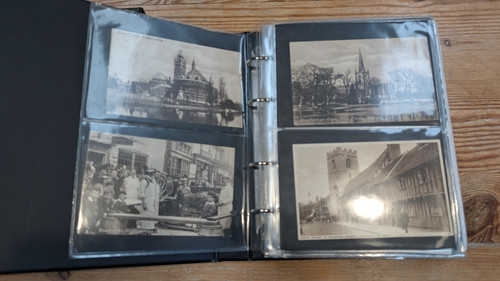 Postcard album with over - over, 100