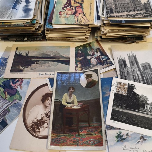 Postcards job lot vintage old - lot,
