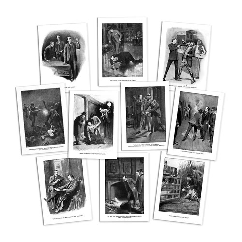 Sherlock holmes postcards card - holmes,