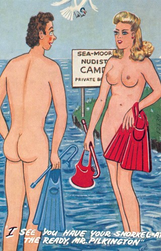 Postcard comic seaside - postcard, girl