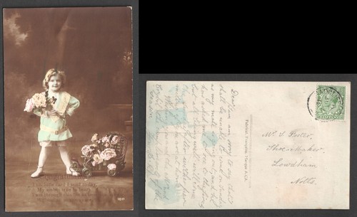 Greetings postcard posted - greetings, 1915