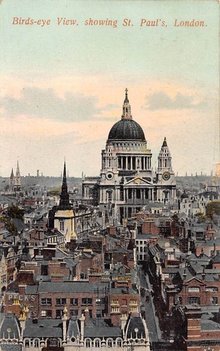 Postcard london birds eye - postcard,