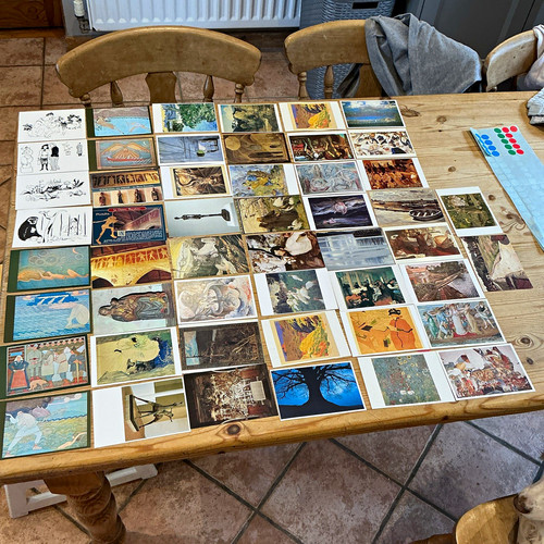 150 art artist postcard - art,