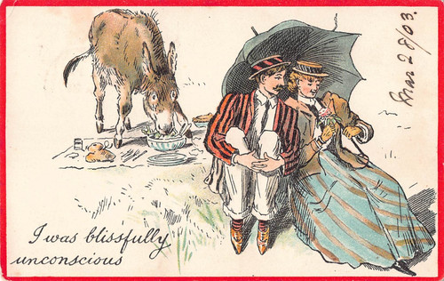 Postcard comic blissfully - postcard,