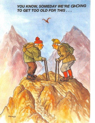 Comic postcard hiking - ,