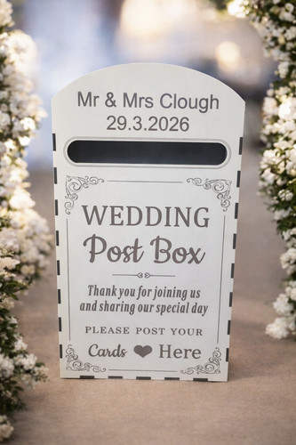 Personalised wedding post - personalised, box